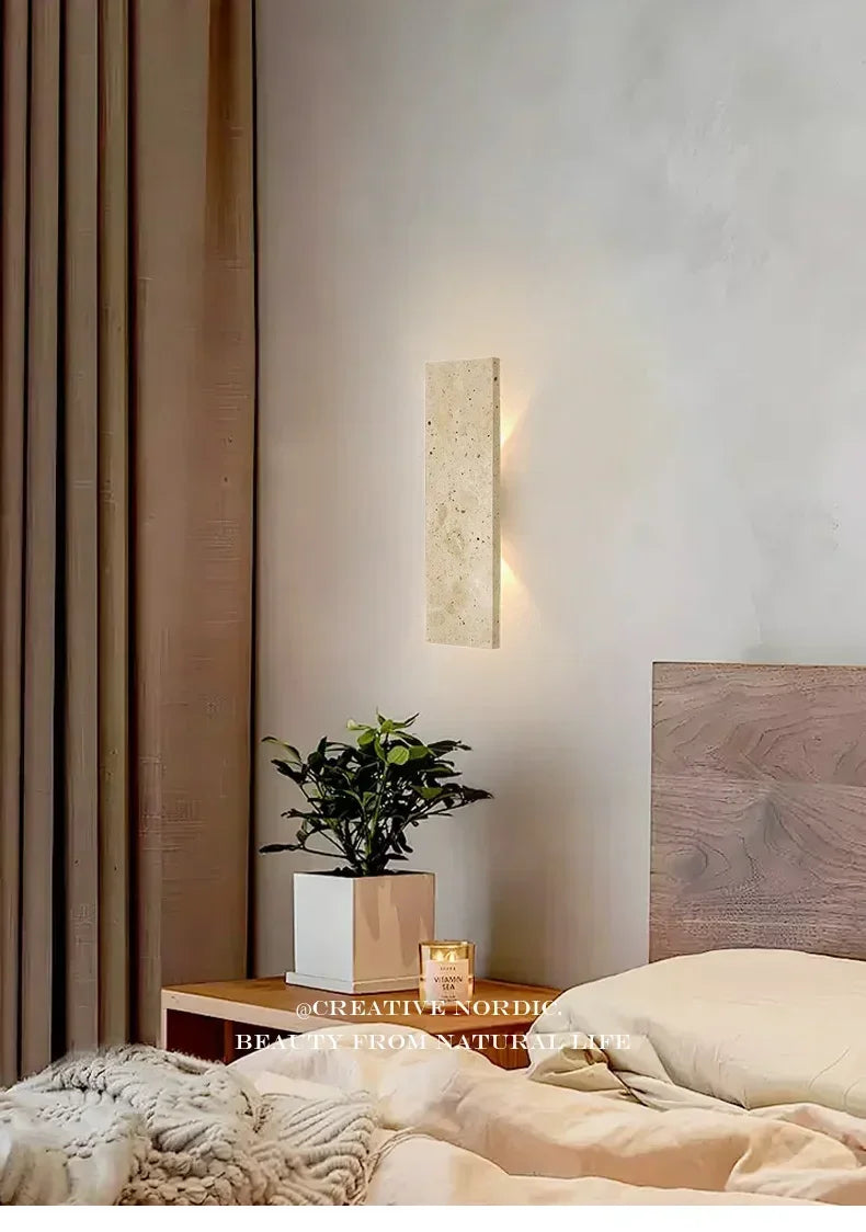 Outdoor Waterproof Wall Lamps Strip Natural stone Wall Lights