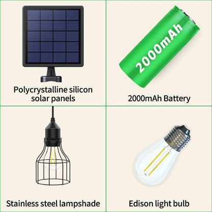 Intelamp Solar Pendant Lamp Outdoor Home and Garden Decoration