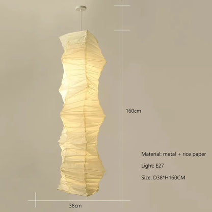 Nordic Wabi Sabi Wind Rice Paper Led Pendant Lights