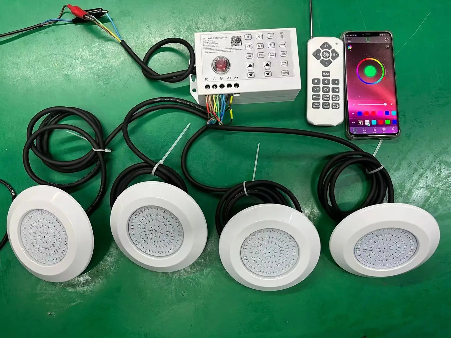 RGB LED Pool Light 12W Bluetooth APP Control Lamp