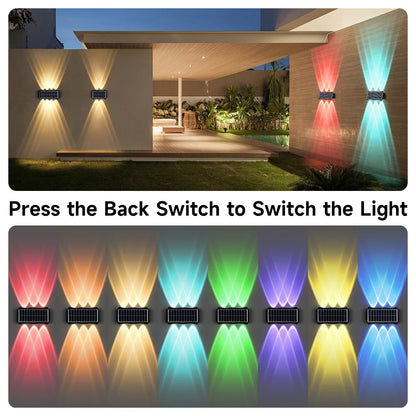 Solar Wall Light Led Courtyard Street Exterior Garden Wall Lighting