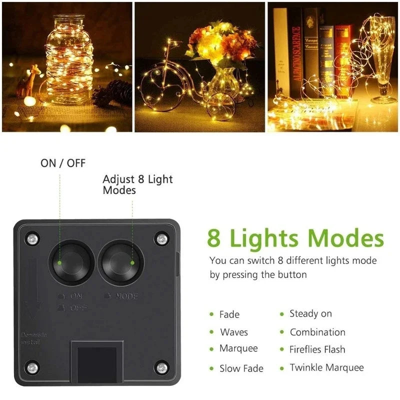 LED Solar Light Outdoor Garden Fairy String Light Led Twinkle