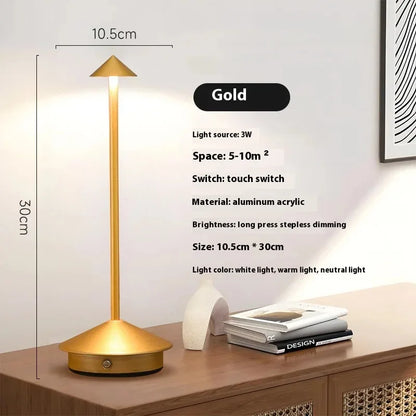Rechargeable Table Lamp Creative Dining Touch Led Hotel Bar