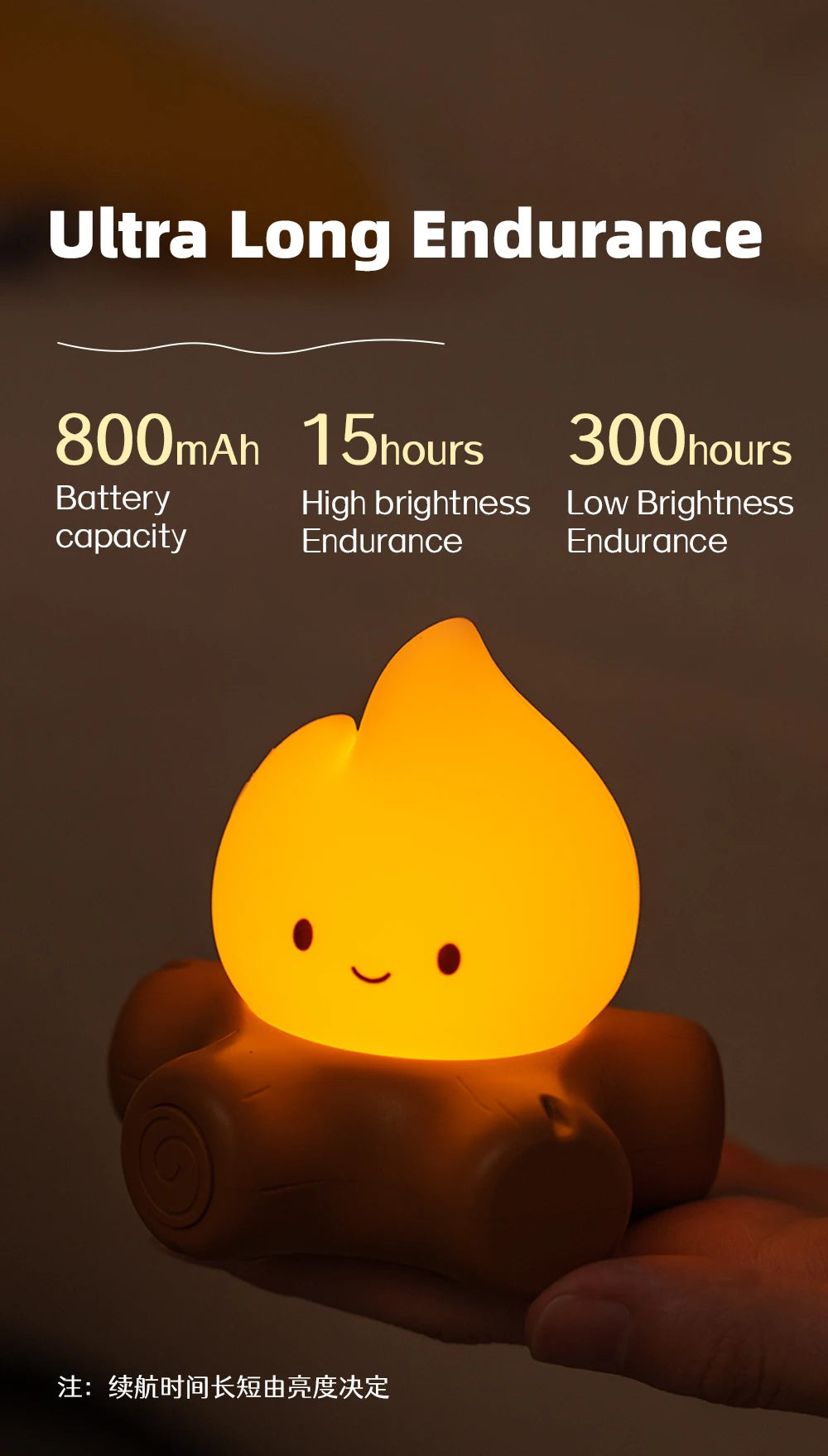 Campfire Night Lights With White Noise Creative Room Decoration