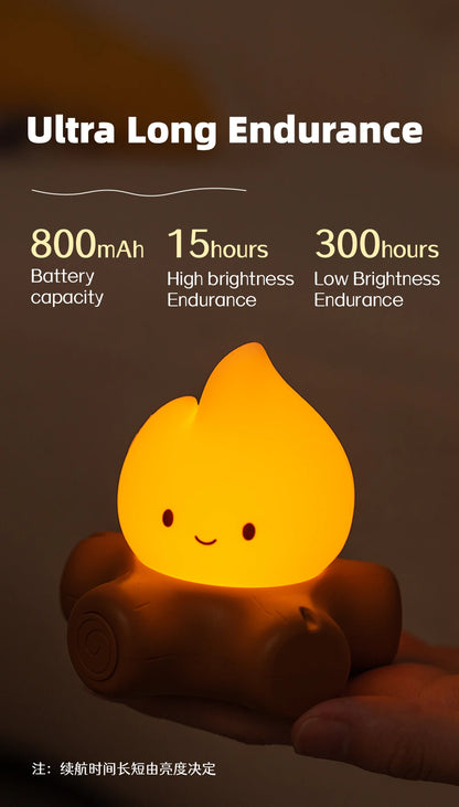 Campfire Night Lights With White Noise Creative Room Decoration