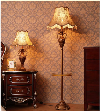 European Luxury Floor Lamp Retro Home Living Room Lamp
