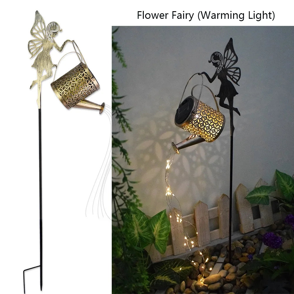 Solar Watering Can Light Outdoor Garden Decoration