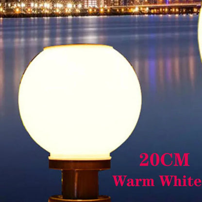 LED Ball Solar Outdoor Light Stainless Steel Solar Post Light