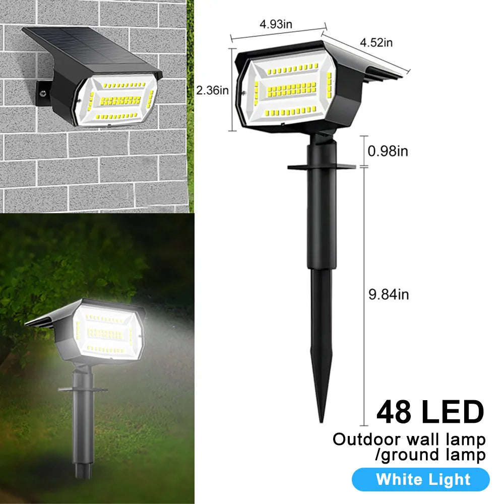 Solar Powered Wall Light Auto On/Off for Yard Garden Pathway