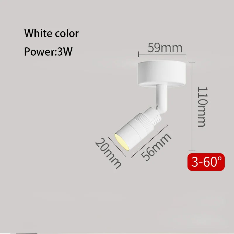3-60 Degree Adjustable Angle Beam Led Spotlight