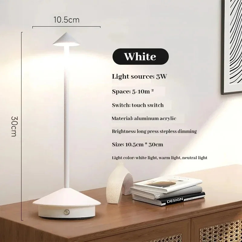 Rechargeable LED Table Light Wireless Desk Night Bedside Lamp