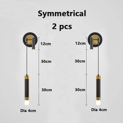 LED Wall Lamp Nordic Double Head Adjustable Wall Lights
