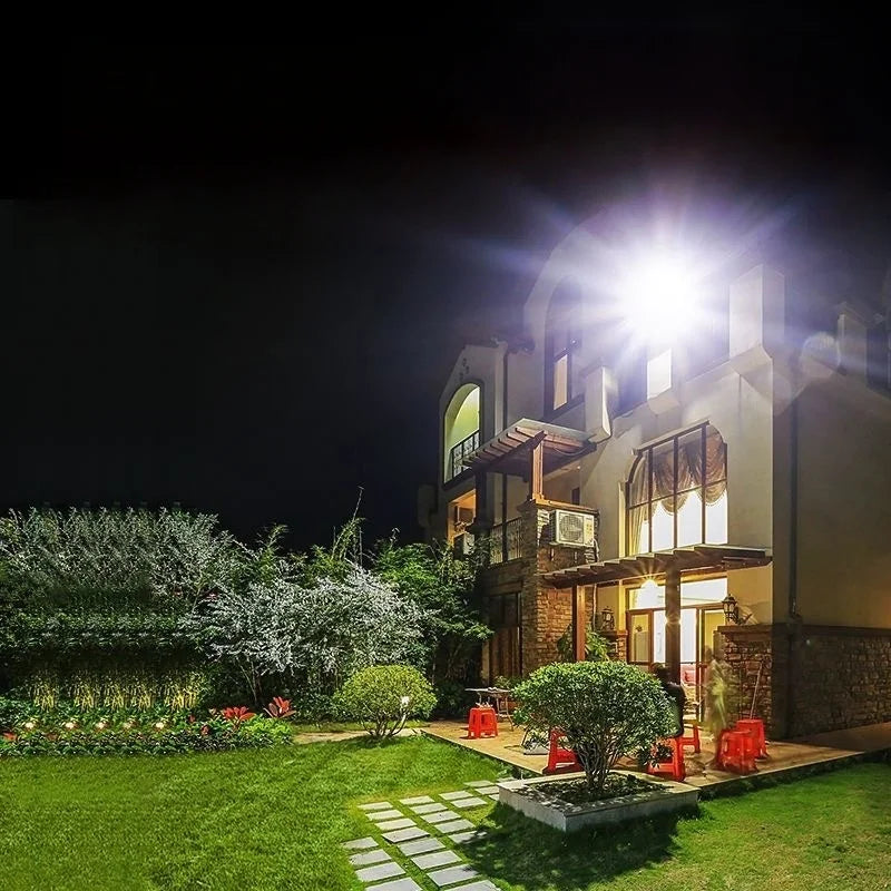 Waterproof Street Lamp Floodlight With Motion Sensor Garden Wall Yard Light