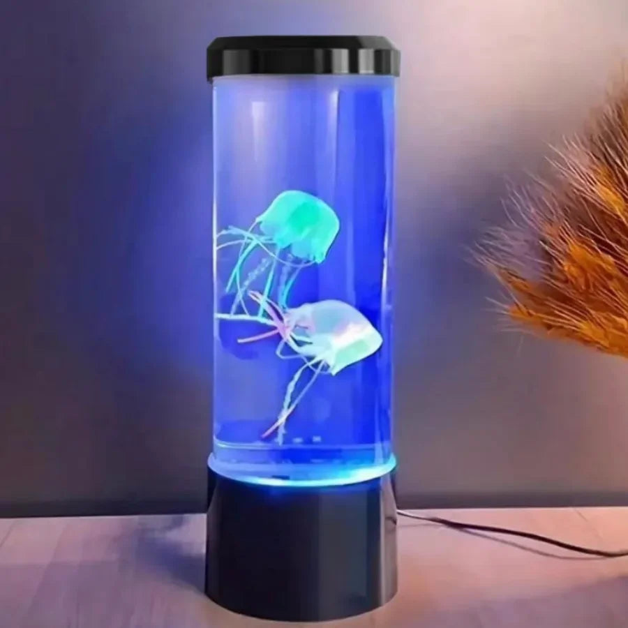 LED Jellyfish Aquarium Night Light, 7-Color Changing
