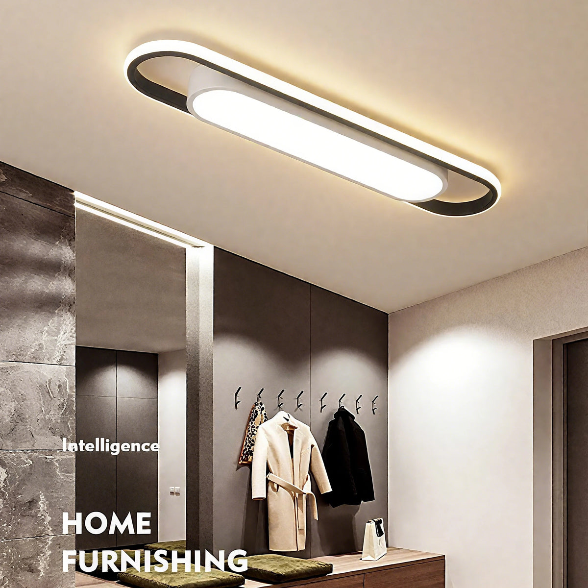 Rectangular Strip Light LED Ceiling Light 220V 41CM Rectangular Strip Light – Lamp Jellyfish