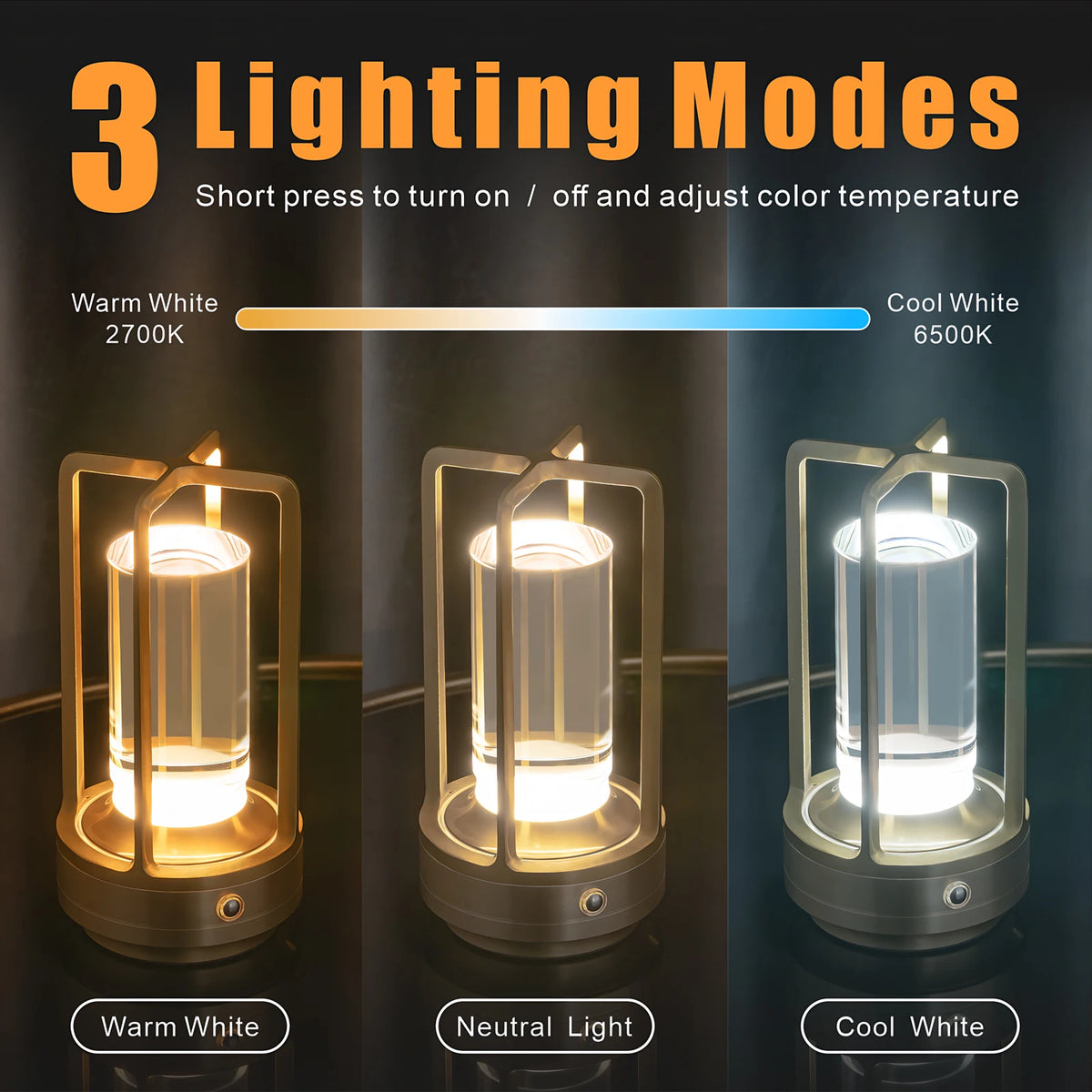 Nightlight Rechargeable Led Cordless Table Lamp