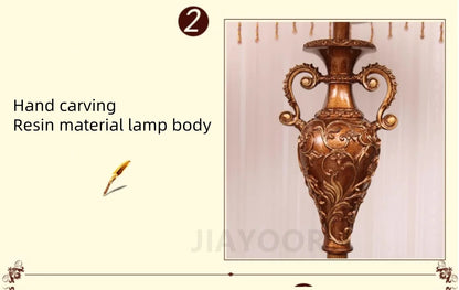 European Luxury Floor Lamp Retro Home Living Room Lamp