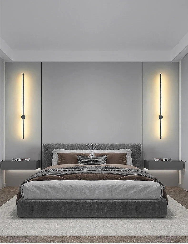 Nordic Art Design Minimalist Long Line Wall Lamps Modern