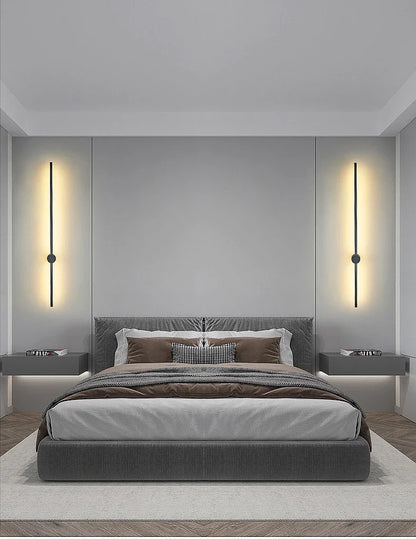 Nordic Art Design Minimalist Long Line Wall Lamps Modern