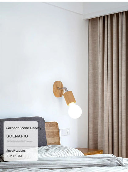 Wooden Spotlights Surface Mounted Household LED Rotating