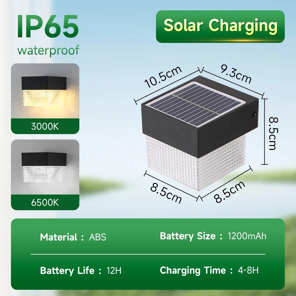 Solar Wall Light Led Courtyard Street Exterior Garden Wall Lighting