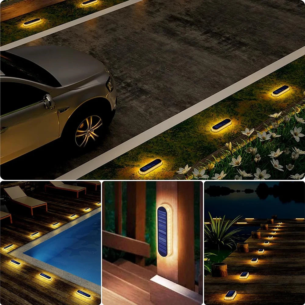 Solar Deck Lights IP68 Waterproof Outdoor Auto On/Off Lighting