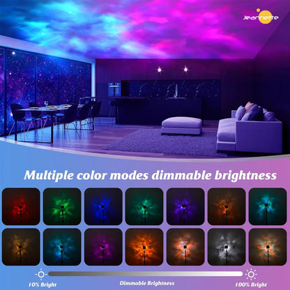 Dynamic Rotating Water Projector Night Light Flame Crystal Lamp Ocean Light