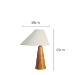 Wabi Sabi Zen Solid Oak Wood Conical Floor Lamp