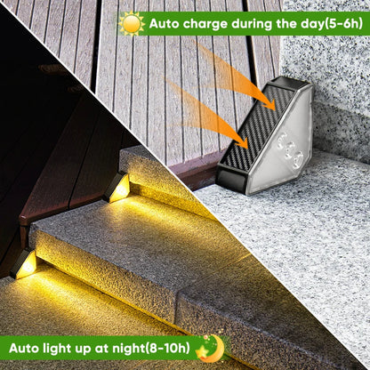 Solar-Powered Step Lights, Outdoor Stair Lights, Step Lights