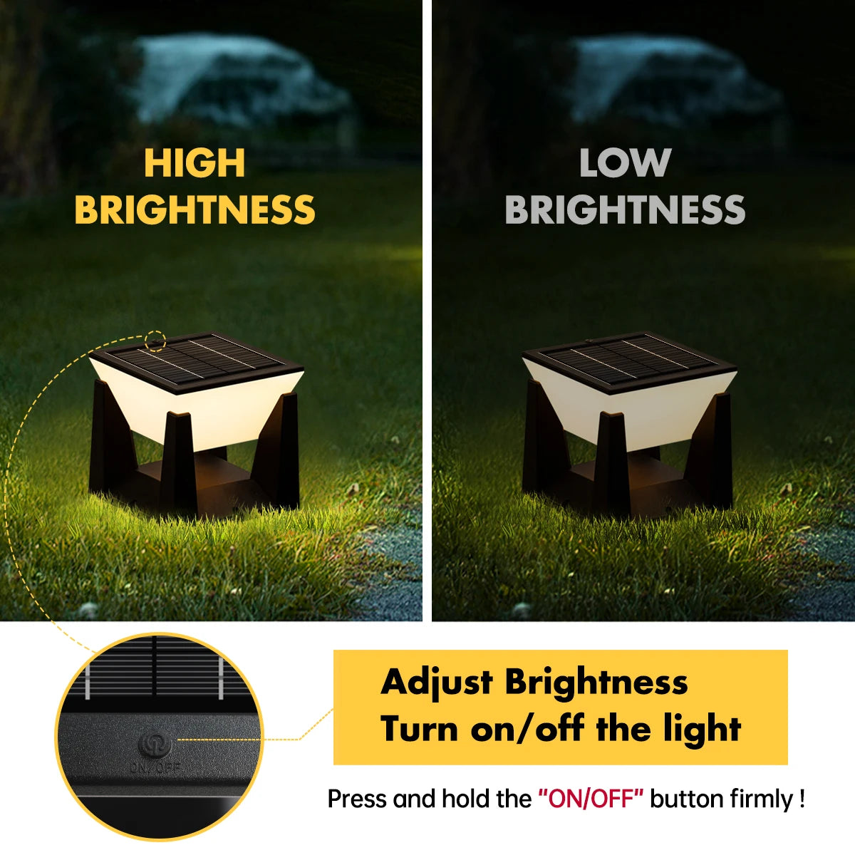 Solar Garden Lawn Decor Light Outdoor Solar Post Light Solar