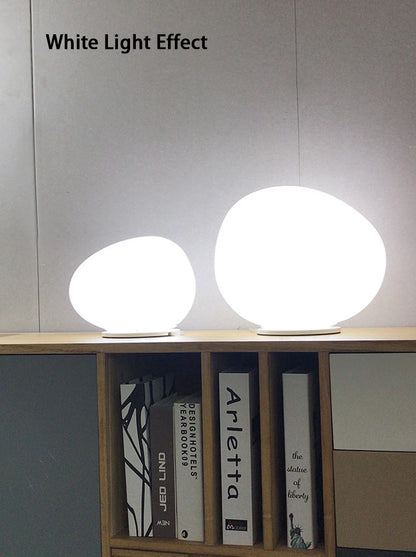 Round Stone-Shaped Modern Bedroom Study Atmosphere Desk Lamp