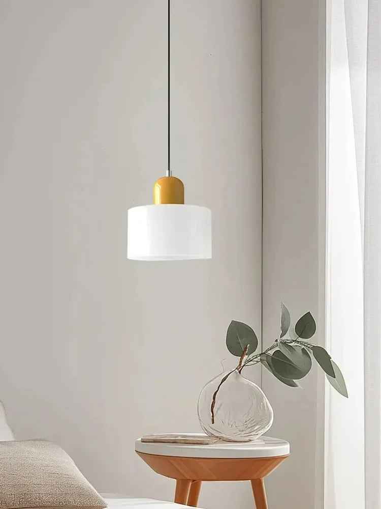 Nordic Modern Glass Bedroom Bedside Long Line Small Chandelier