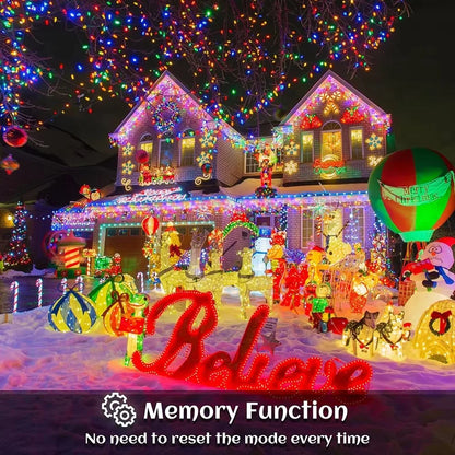 Christmas Lights Outdoor Waterproof Solar Curtain Icicle Lights