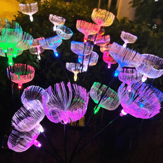 Solar Power 6LED Fiber Optic Jellyfish Ambient Mood