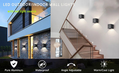 Tuya Outdoor Wall Light, Smart RGBCW Porch Lights