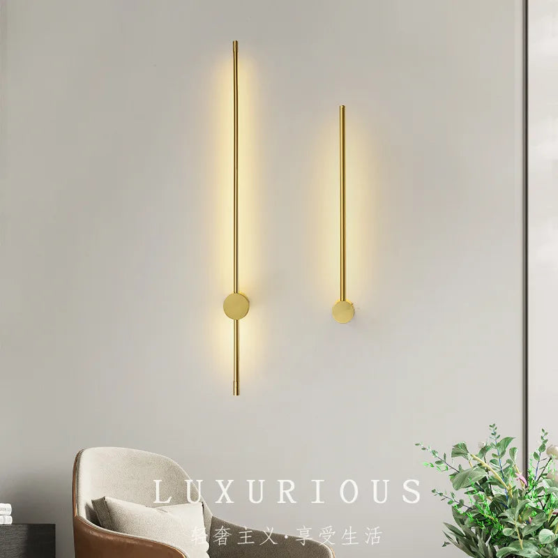 Nordic Art Design Minimalist Long Line Wall Lamps Modern
