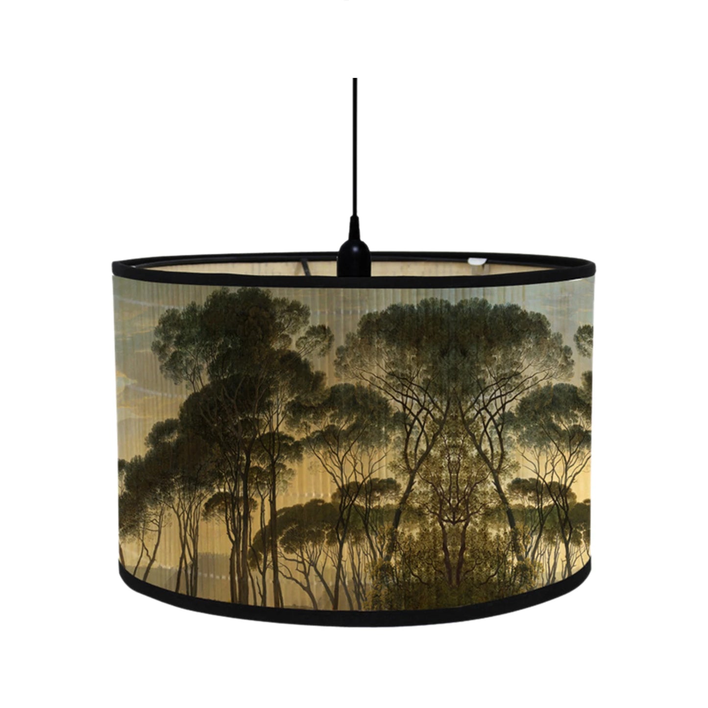 Retro Style Flower Printing Lampshade Japanese Style