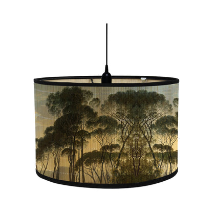 Retro Style Flower Printing Lampshade Japanese Style