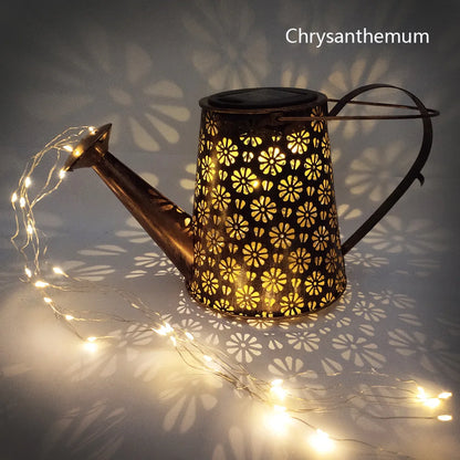 Solar Watering Can Light Outdoor Garden Decoration