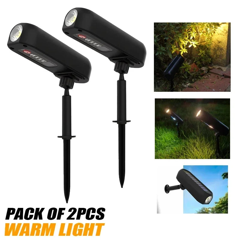 LED Outdoor Solar Lawn Lights Landscape Spotlights