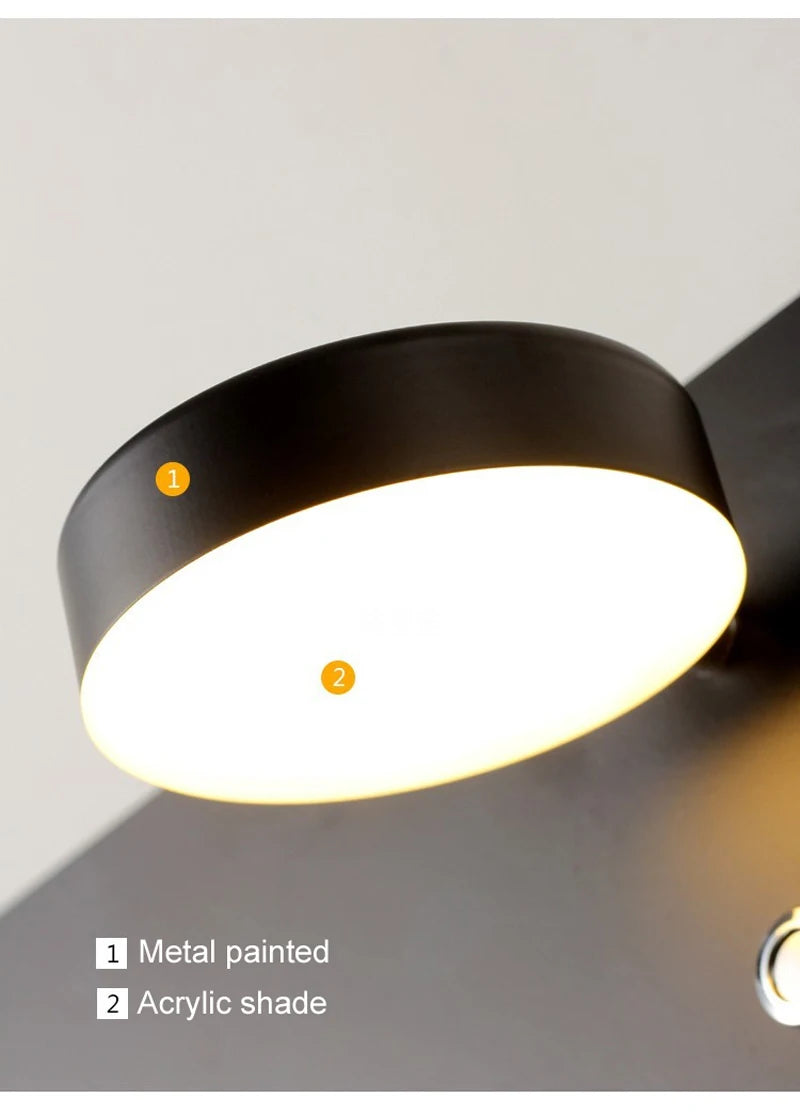 LED Wall Light Interior  Mobile Phone Charging USB Wall Lamps