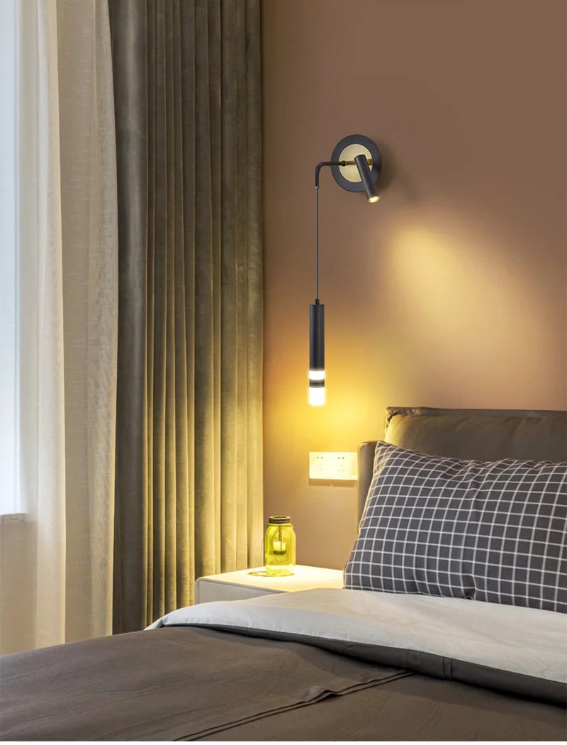 LED Wall Lamp Nordic Double Head Adjustable Wall Lights