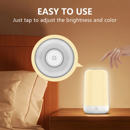 Smart Touch Bedside Table Lamp Dimmable RGB Bluetooth