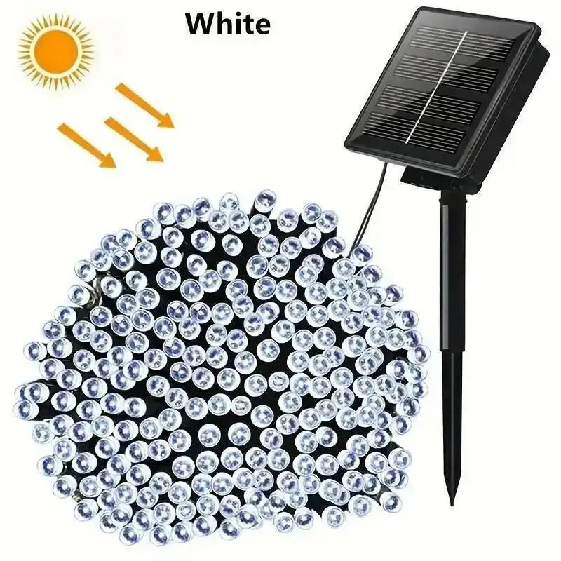 8Modes Solar String LED Fairy Lights Garland Festoon Outdoor
