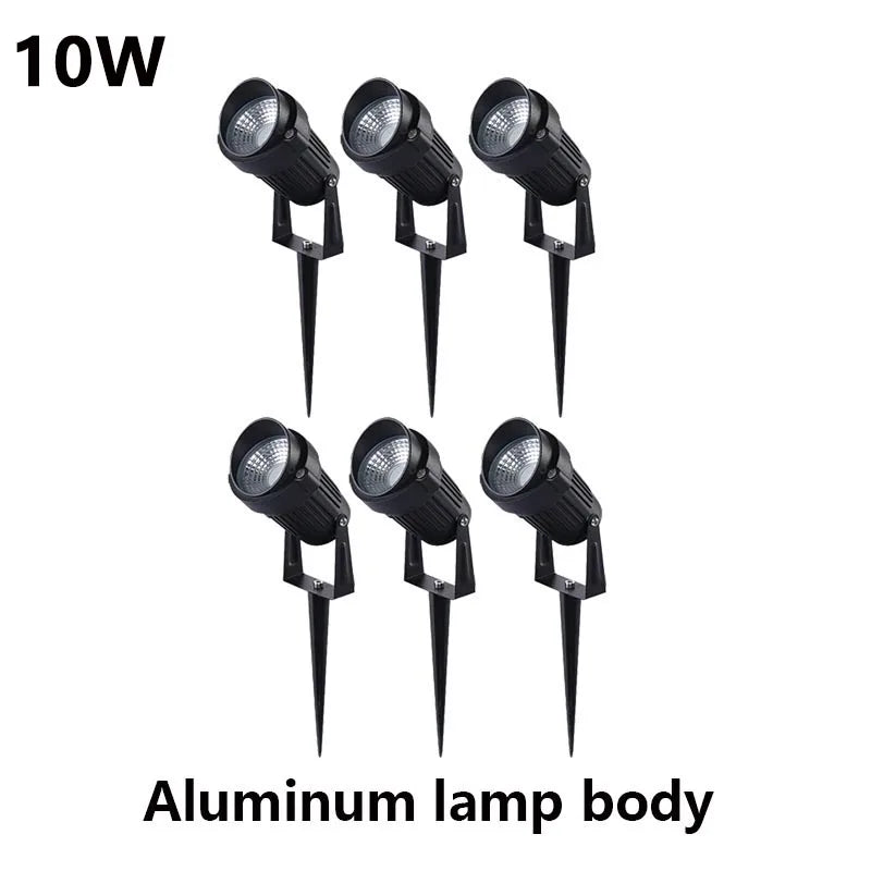 Outdoor Waterproof Spike Garden Path Green Spotlights