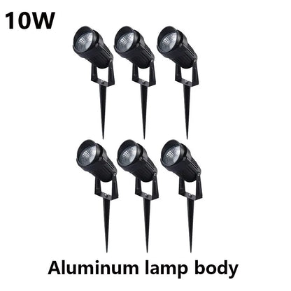 Outdoor Waterproof Spike Garden Path Green Spotlights