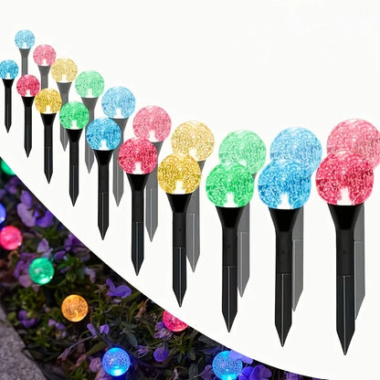 Leds Solar Garden Crystal Lights, Outdoor Lawn Lights