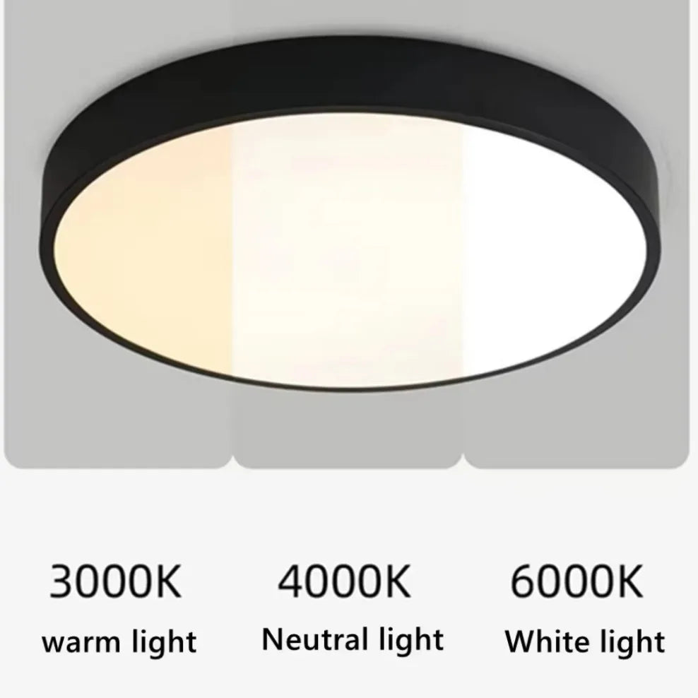 LED Nordic Ceiling Light Circular Grain Macaron Lamp