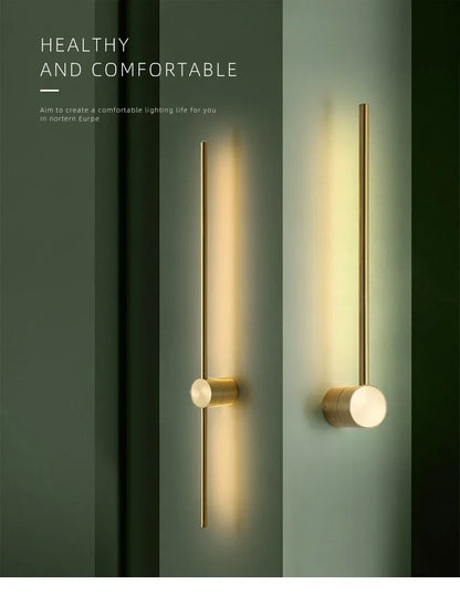 Nordic Art Design Minimalist Long Line Wall Lamps Modern