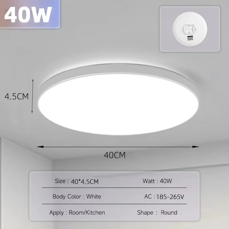 Led Ceiling Light Modern Ultra-Thin Panel Light Lamp